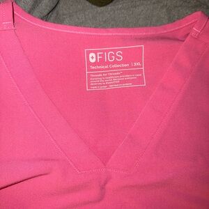 FIGS Pink Scrub Top 3XL